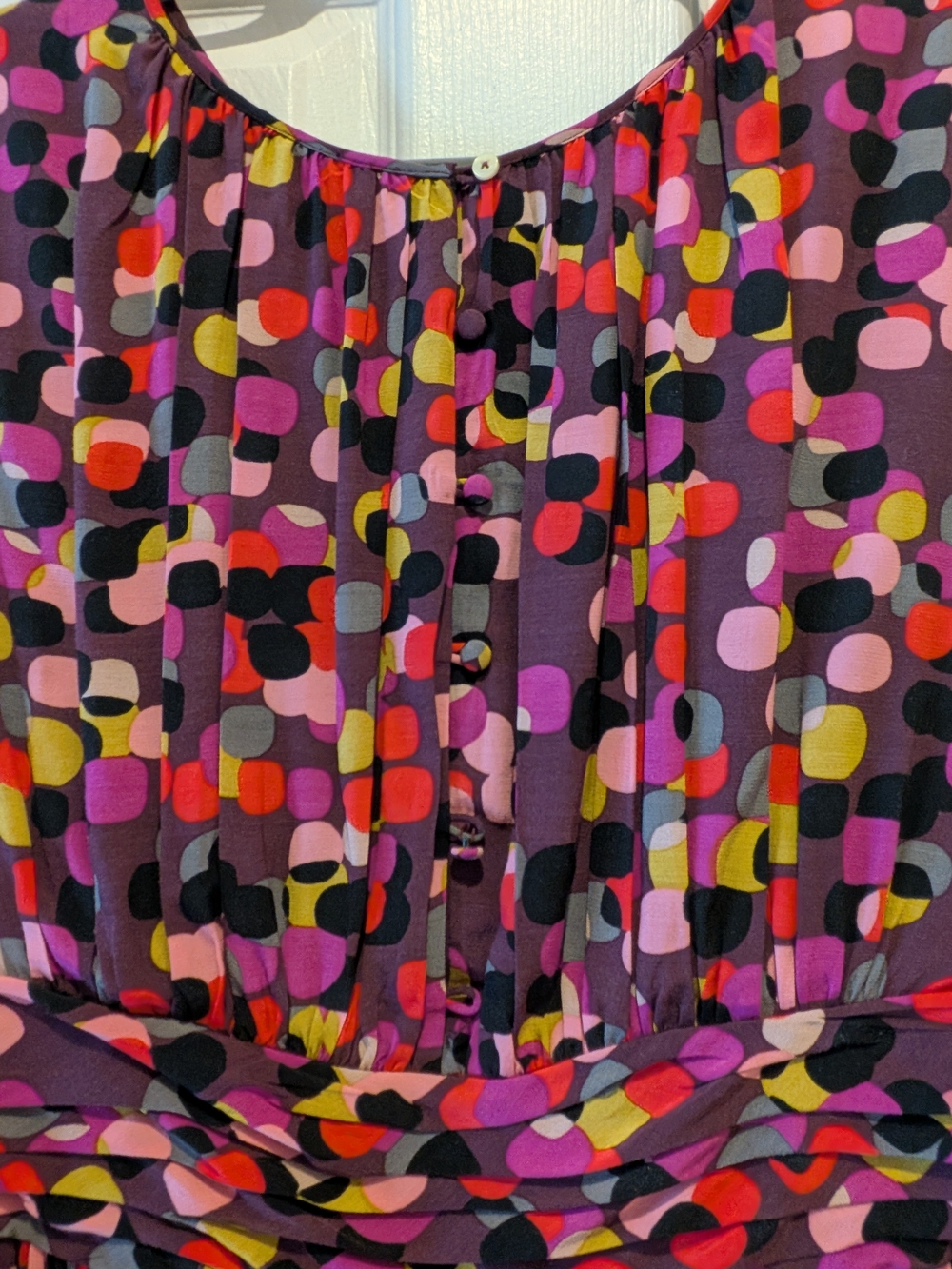 Womens Multicolor Abstract Print Gathered Waist Dress By Boden